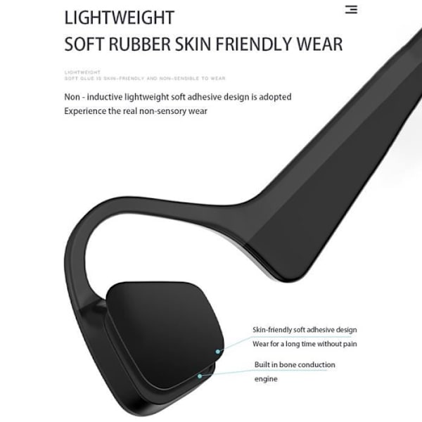 Knogleledning Bluetooth 5.0 Øretelefoner, Smart Headset, Svedtæt, Støjreduktion [A9ED16C]
