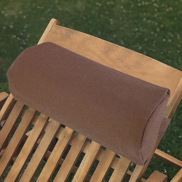 Nufasion Erstatningspute Nakkestøtte kompatibel med Zero Gravity Stol med elastisk bånd, nakkeputer kompatibel med stol, Lounge Chair -hg Brown 2pcs