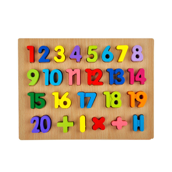 ABC & Numbers Wooden Educational Puzzle Board