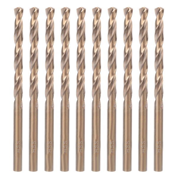 10 stk. HSS CO lige skaft spiralbor til rustfrit stål jernplade (5,0 mm)