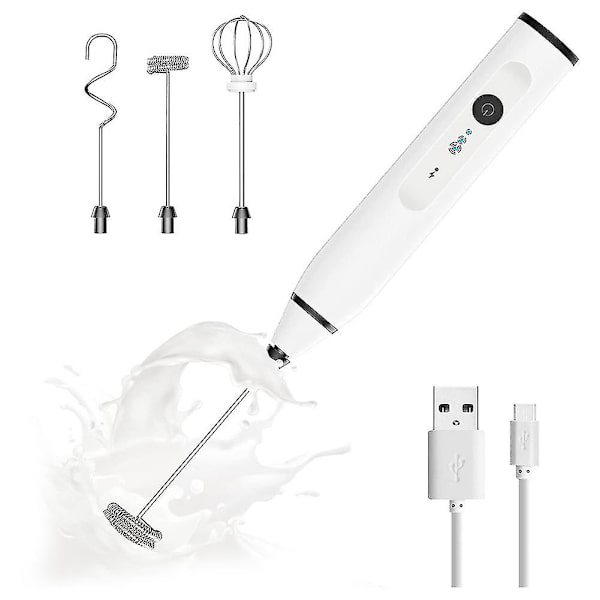Håndholdt Elektrisk Visp Eggpisker Usb Ladbar Blender Hold Melk Shaker Mixer Skum -ES