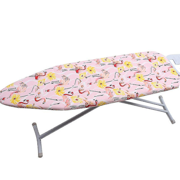 Brännskyddad Tryckt Bomullsstoppad Strykbrädeöverdrag Ersättning Passar Till 140 Cm X 50 Cm Strykbräda Ingår Inte Pink Flamingo