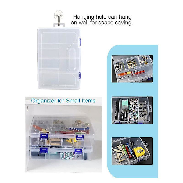 Tackle Box Fiskeutrustning Tackle Box Box 2-pack Facklåda Transparent Behållare Med Delare