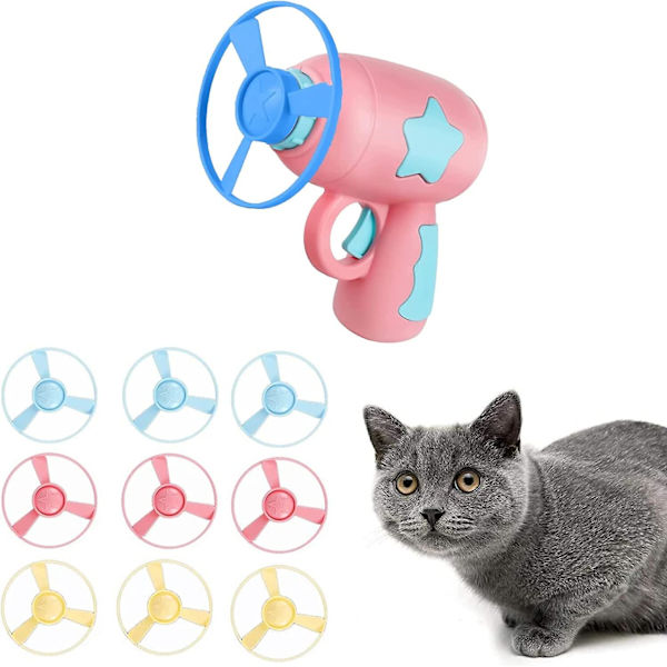 Katt-Hämta Leksaker Färgglada Flygande Propellrar Katt Jaga Flygande Propeller Katt Leksak För Interaktiv, Träning, Jakt, Jaga, Slå