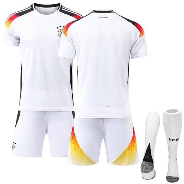 2024 Tysk fotbollsdräkt för hemmamatcher, set 20(110-120cm)