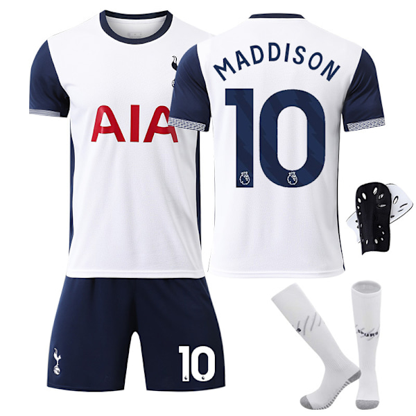 2425 Tottenham Hotspur Hjemmefodboldtrøje MADDISON Med sokker+Beskyttelsesudstyr 20(110-120cm)