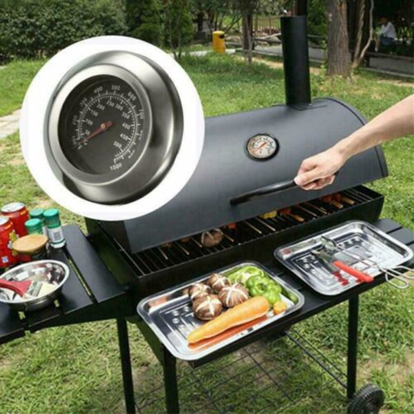 50~500 Rostfritt Stål Grilltermometer Bbq Termometer Analog Inbyggd Gasgrill Lock Ft