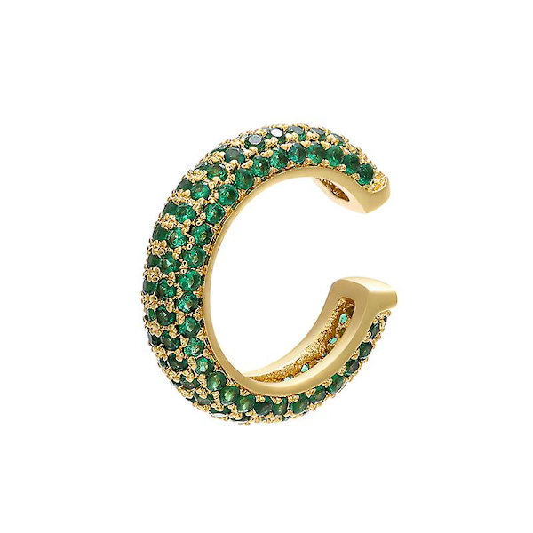 C-Formet Cz Zirconia Øre-Clip Hip Hop Trendy Kobber Indlagt Øre-Manschet Fo -HG SHED002-9