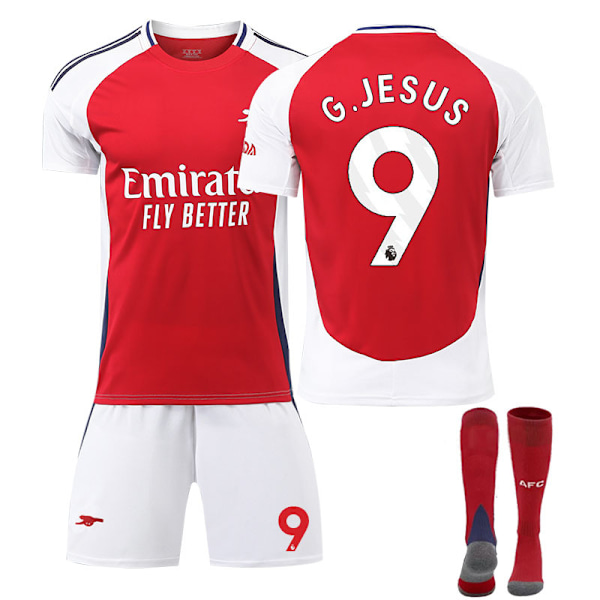 2425 Arsenal hjemmebanetrøje Jesus fodboldtrøje sæt A 16(90-100cm)