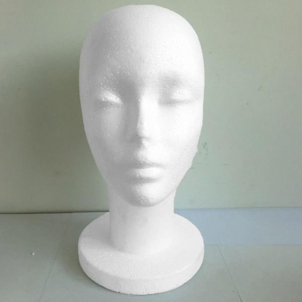 Skum Mannequin Hoved Model Solbriller Briller Stativ Hat Cap Display Holder Headset Mannequin Hoved D KL white