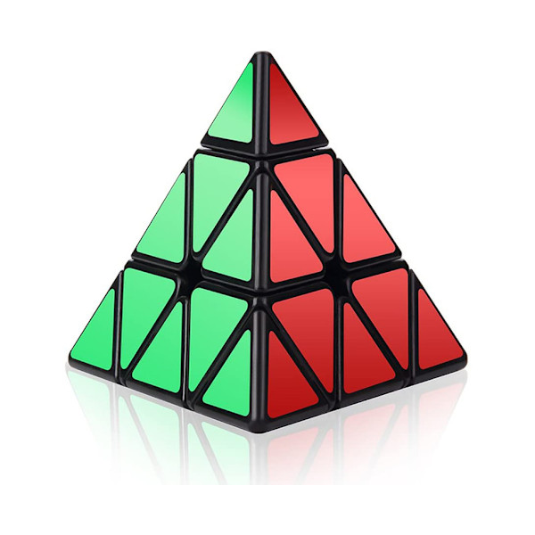 ROXENDA Pyraminx Speed Cube - Ultrasnabb Glansfull 3x3x3 Pyramidpussel