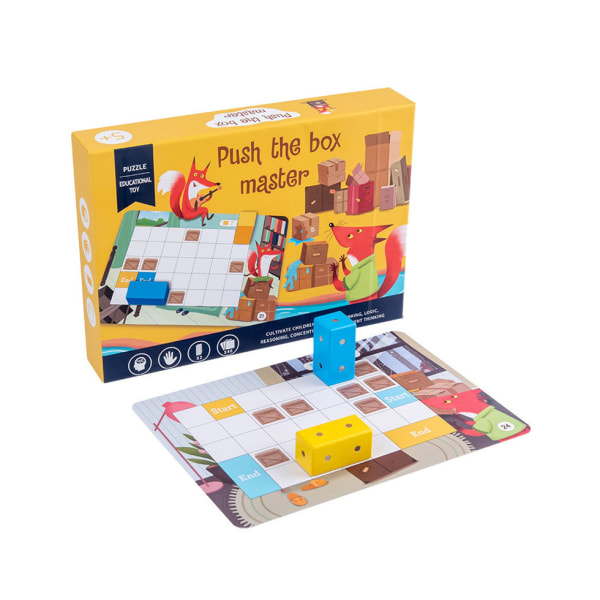 Fox Push Box Maze Logisk tænkende legetøj