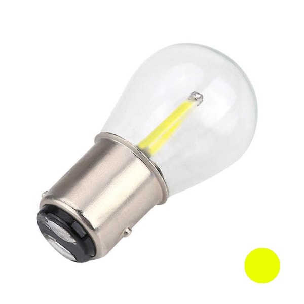 Bay15d 1157 12v LED Bil Bremslys Bakkelygte Blinklys Super Lys Pære -HG Yellow