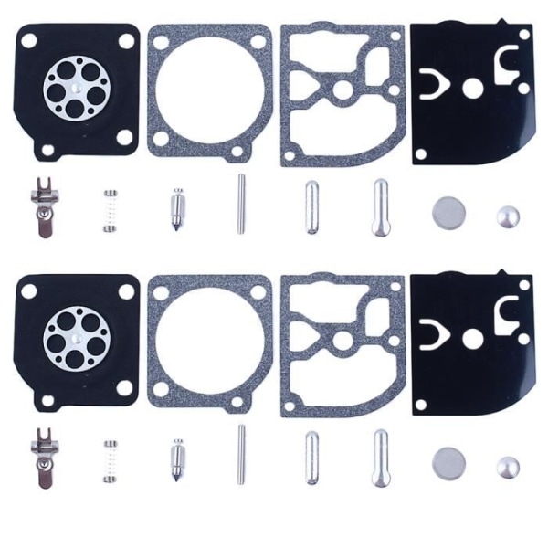 2-pack kolhydratförgasare reparationskit Kompatibel med Husqvarna 136 137 141 141 142 334T 338 XPT motorsåg Zama C1Q-EL33/C1Q-EL33A Hg