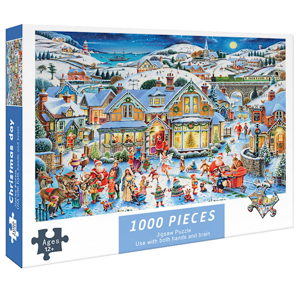 Mindbogglers Santa Express 1000-bitars Julpussel Barnleksak L