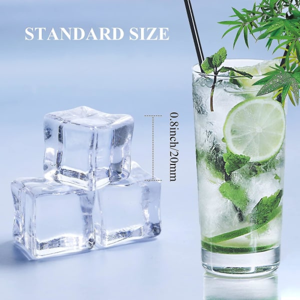 100 Stykker Klar Falsk Isbiter Kvadratiske Akrylsten Akryl Klar Issten Falsk Isbiter Display Bryllup Display Vase