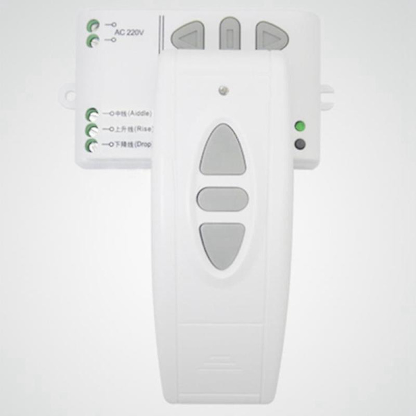 -t02 Ac 220v Motor Trådløs fjernkontrollbryter Opp Ned Stopp Rørmotorkontroller Forover Revers Tx Rx Låset -HG White
