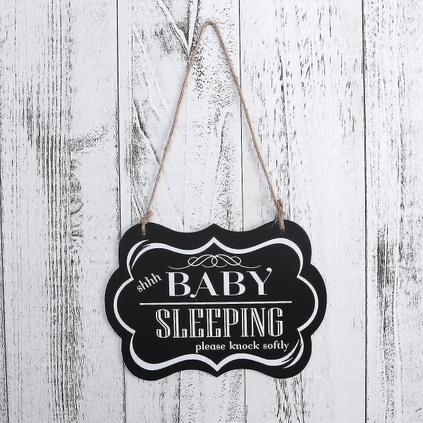 Baby Sleeping Vennligst bank mykt tre dekorativt skilt Barnehage hengende plakett Baby dørseng skilt