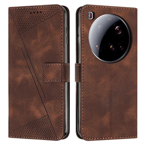 Etui til Xiaomi 15 Ultra 5G Beskyttende Flip Myk PU Lær Telefondeksel Kompatibelt med Xiaomi 15 Ultra 5G Brown