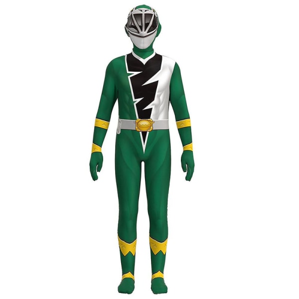 Kishiryu Sentai Ryusoulger Cosplaydräkt för barn 4-9 år - Grön 6-7 Years