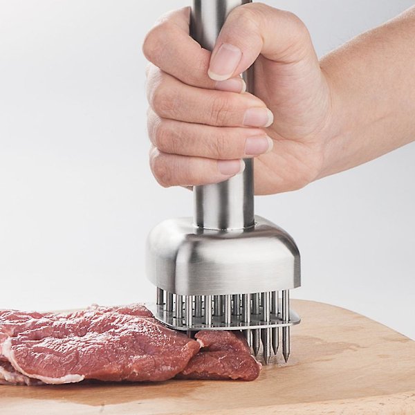 Teräväpiikkinen Ravintola BBQ Marinadi Maun Ruostumattomasta Teräksestä Lihan Murskain Ergonomiset Sianliha Keittiö Silver