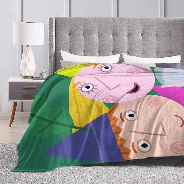 Ben & Holly's Little Kingdom Ultra-blødt mikrofleece tæppe til boligindretning Letvægts kompatibel med sovesofa -q283 -ES 80x60in 200x150cm