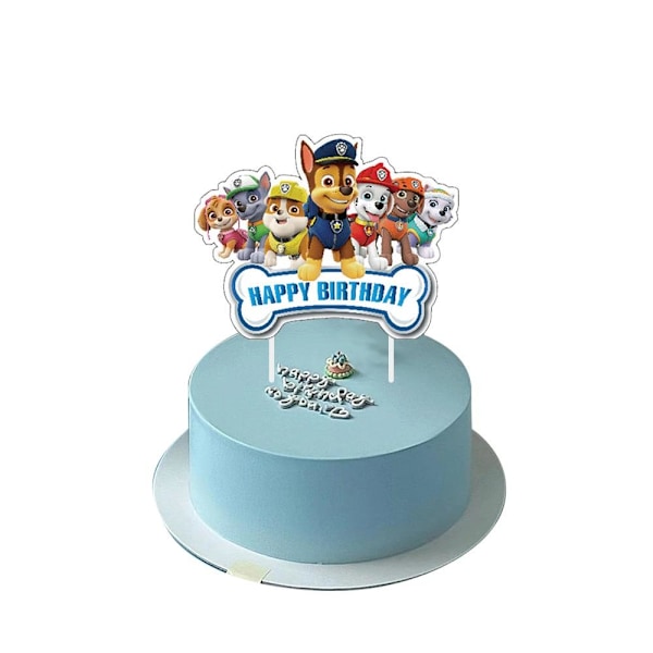 Paw Patrol Födelsedagstårta Dekoration Pojkar Kalastillbehör Födelsedagsdekorationer