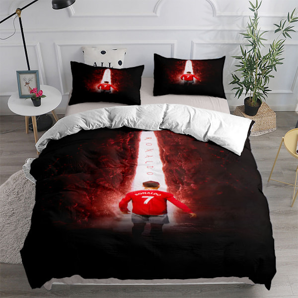Fotbollsstjärna tryckt quiltset -07131 Ronaldo 140x210cm