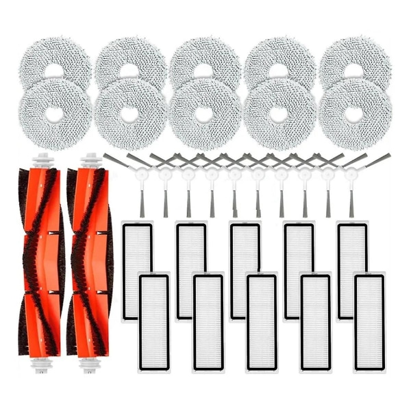 Reservdelar och tillbehör till Xiaomi Robot Vacuum S10+ / S10 Plus B105 - Sidoborste, HEPA-filter, Moppduk -ES As Shown