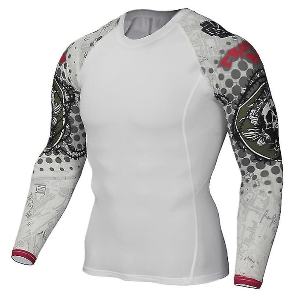 Mænds Kompressions Base Layer Tops Sport Gym Muskel T-shirt 11 M