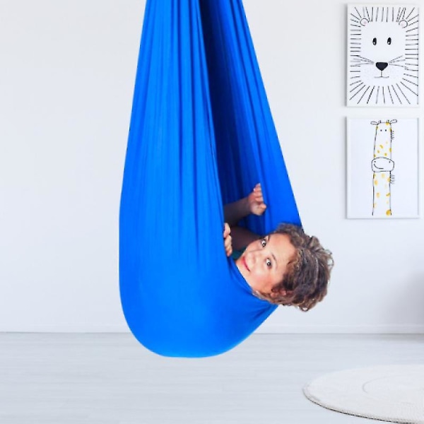 2022 Uusi Aerial Yoga Swing Set & Hammock Kit joustavuutta ja kivunlievitystä varten Deep blue 100*280CM