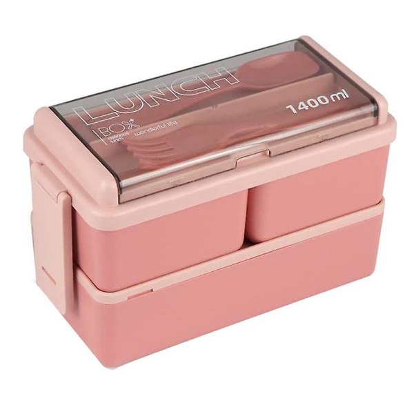 Bento Box-set, 1400 ml Bentolåda för Vuxna, 3 Fack, Matlåda för Matlagning