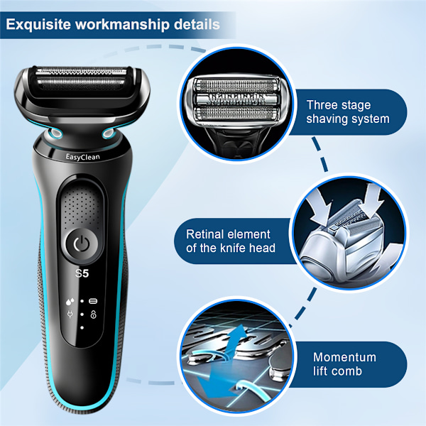 Til Braun Series 5/6 Braun Barbermaskine 53B Udskiftning Elektrisk Barbermaskine Udskiftningshoved 50-R1000S/50-B1300S 6075Cc