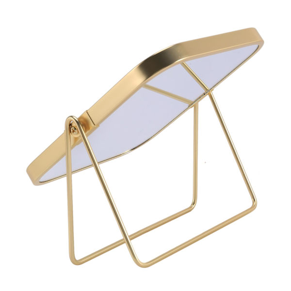 Sminkspegel med sminkspegel i metall 360 graders vridbar bordsspegel KL Matte Gold