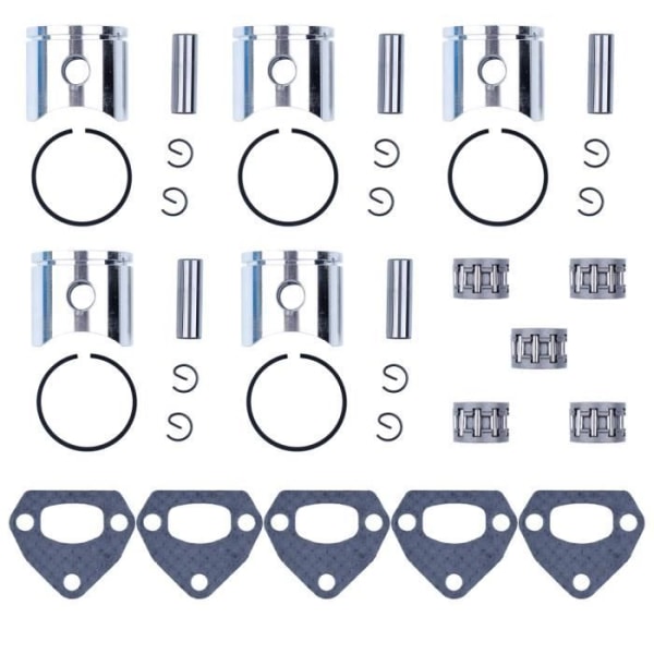 5 x (38 mm) nåleringsleje lydpottepakningssæt kompatibel med Husqvarna 41 36 136 136LE 137 137E 141 142 JONSERED