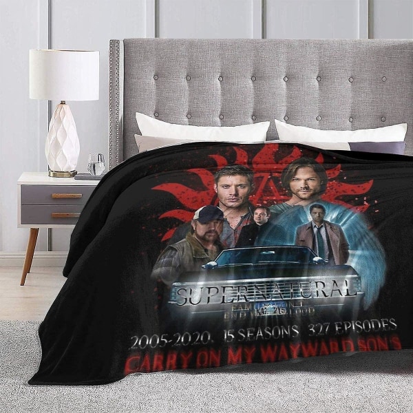 Supernatural Family Dont End With Blood 4r Ultra-blødt Micro Fleece tæppe -n353 -ES 60x50in 150x125cm