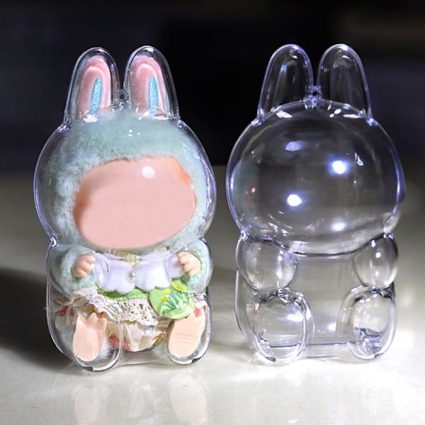Skyddande skal för LABUBU Plyschfigur Docka, Plastskydd för LABUBU The Monsters Figur Nyckelring V2