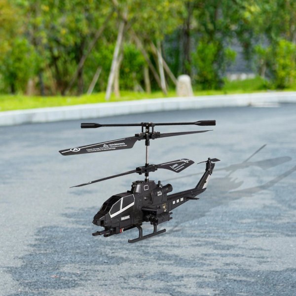 Rc Helikopter Legetøj Auto Start / Bil Landing I Fjernstyret Helikopter Med Fjernbetjening -ES Black