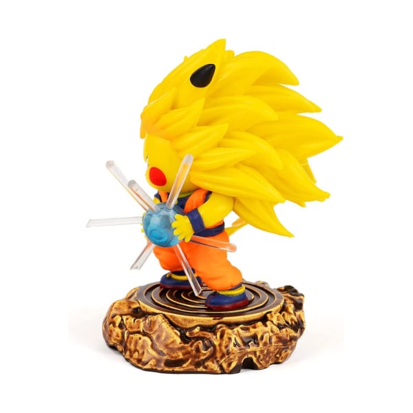 Pikachu Goku-figur - Super Saiyan 3 Action Figur GK, 4-tommers PVC-bursdagsgave