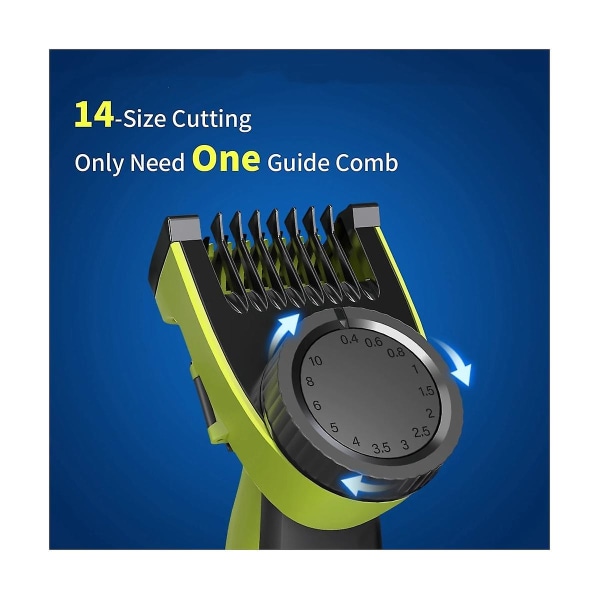 Guide kambeskyttere kompatibel med Qp2520 Qp2530 Qp2630 Qp2620 elektrisk trimmer og barbermaskin, 14-lengdes (0,4 To10 KL As Shown