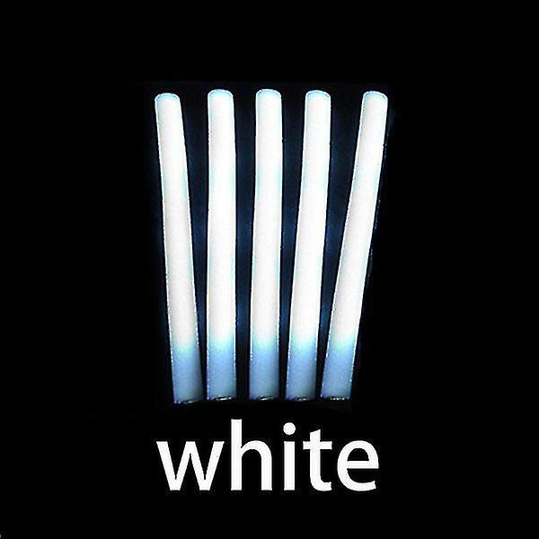 60 st Lysande Färgglada Glow Sticks - LED Skumstavar Svampstickor Rave Glow-green -HG white