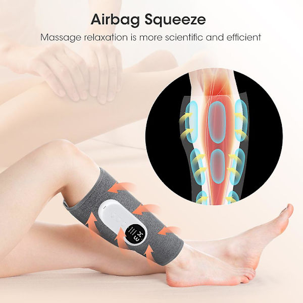 Ny benmassager med varmekompression Blodcirkumulation Elektrisk lufttryk lægmassager Muskelafslapning Ben Pressoterapi 2pcs