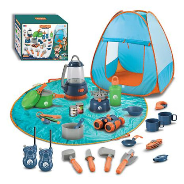 Børnecampingsæt med telt indendørs udendørs legetøj 29PCS