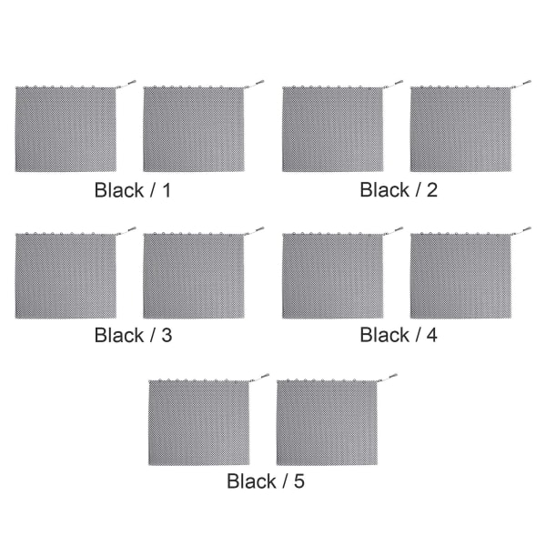 Pejs Net Screen Curtain - 2 stk, 24x18in/61x45,7cm, Forhindrer gnistskader, Rustbestandigt, Elegant Design black 5