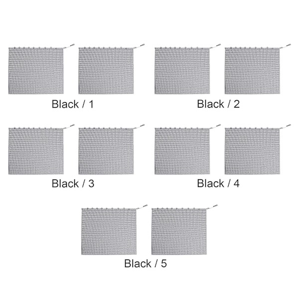 Pejsnetgardin - 2 stk., 61x45,7 cm, Forhindrer gnistskader, Rustfri, Elegant design black 5