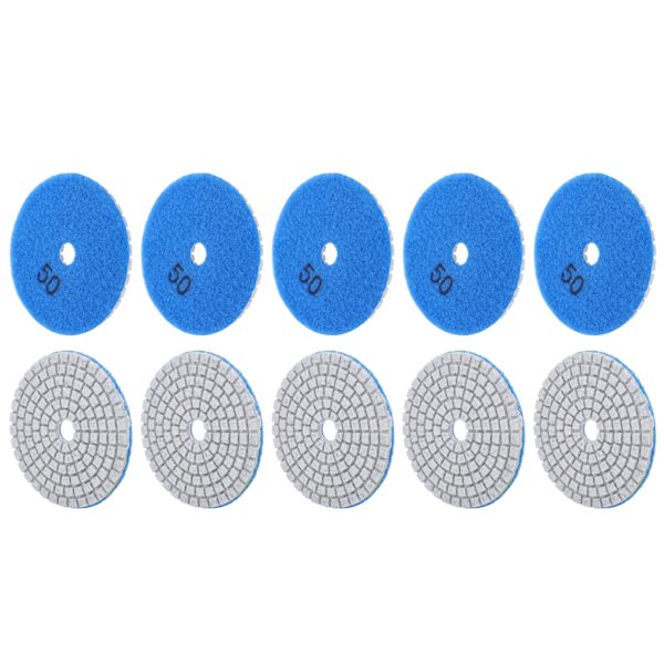 10 stk. 3in slibeskiver puder buffing polering diamant til marmor beton sten 50 mesh