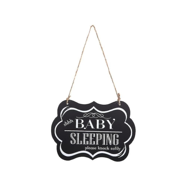 Nukkuva baby Koputa pehmeästi puinen koristekyltti lastenhuoneen riippukyltti baby ovisänky kyltti