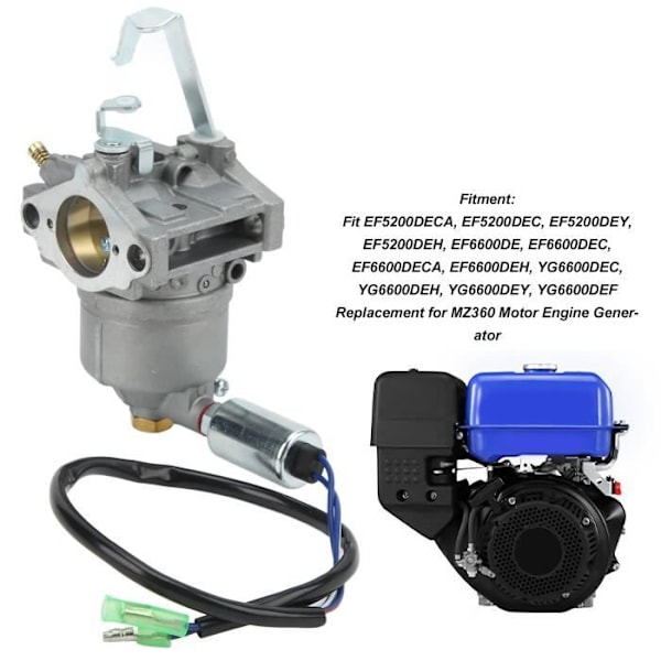 Hililand 7CU‑E4101‑00‑00 förgasarenhet med slangbyte för MZ360 EF5200DECA motorgenerator h