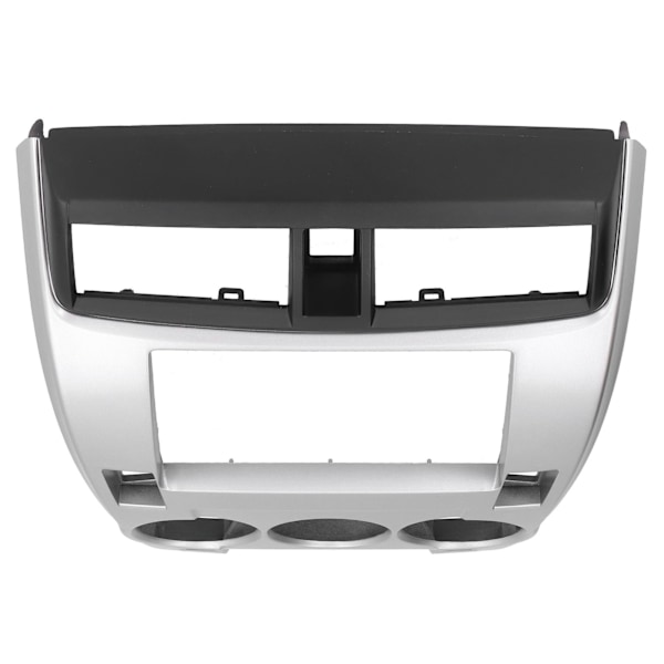 2Din Stereo Radio Fascia DVD Audio Navigation Panel Frame Silver Passar för Honda City 2008-2013