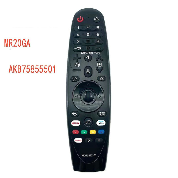 Ny Mr20ga Akb75855501 Ir-fjärrkontroll kompatibel med Lg 2020 Ai Thinq Oled Smart Tv Gx Bx Nano9 Nano8 utan röst -HG Black